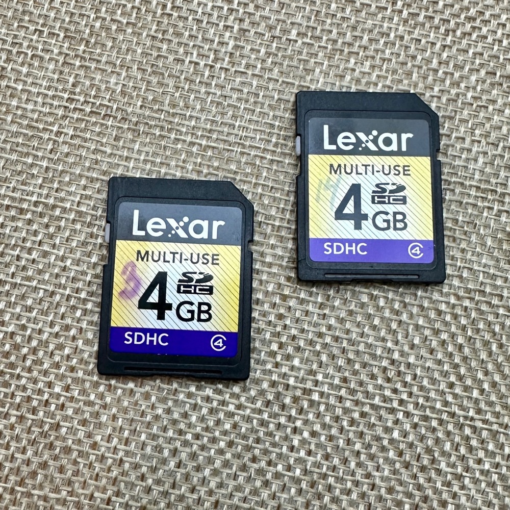 2 Lexar Multi-use SD cards 4GB